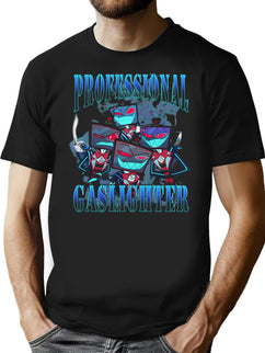 Vox Professional Gaslighter Hazbin Hotel Premium Heavyweight Cotton T-Shirt - Black