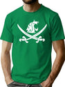 WSU Pirate Swing Your Sword Premium Heavyweight Cotton T-Shirt - Green