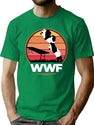 WWF Wrestling Pandas Premium Heavyweight Cotton T-Shirt - Green