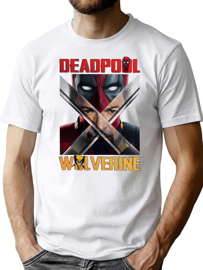 Wacky Ddeaddpoolwolverine Bootleg Graphic T-Shirt - Black