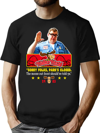 Walley World Moose Park'S Closed Funny 80S T-Shirt for Men & Women, T-Shirts Graphic Tee - Black