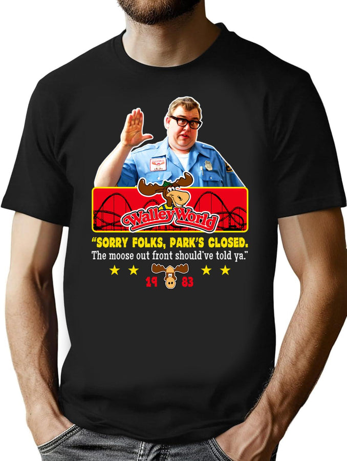 Walley World Moose Park'S Closed Funny 80S T-Shirt for Men & Women, T-Shirts Graphic Tee - Black