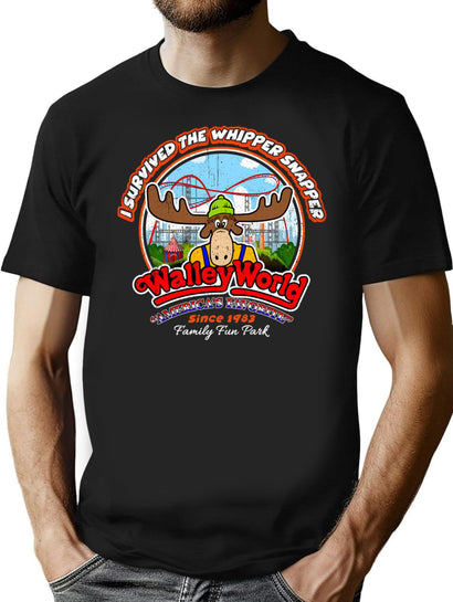 Walley World Worn Whipper Snapper T-Shirt for Men & Women, T-Shirts Graphic Tee - Black