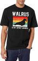 Walrus Retro Vintage T-Shirt for Men & Women, T-Shirts Graphic Tee - White