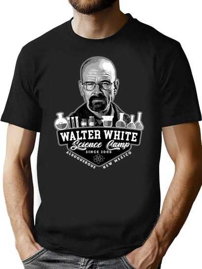Walter White Science Camp 2008 T-Shirt for Men & Women, T-Shirts Graphic Tee - Black