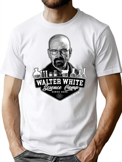Walter White Science Camp 2008 T-Shirt for Men & Women, T-Shirts Graphic Tee - Black
