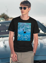 Waterlily T-Shirt for Men & Women, T-Shirts Graphic Tee - Navy