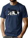 Weeping Goat Logo Bootleg Graphic T-Shirt - Navy