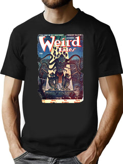 Weird Tales Cosmic Horror Cover T-Shirt for Men & Women, T-Shirts Graphic Tee - Black