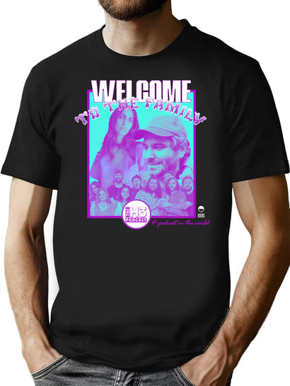 Welcome To The H3 Family Bootleg Graphic T-Shirt - Black