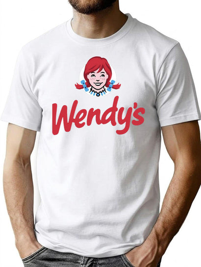 Wendy Fast Food Restaurant Logo Essential Premium Heavyweight Cotton T-Shirt - Black