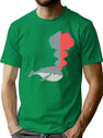 Whale Explosion T-Shirt for Men & Women, T-Shirts Graphic Tee - Green