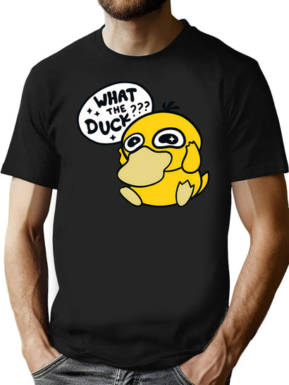What The Duck T-Shirt for Men & Women, T-Shirts Graphic Tee - Black