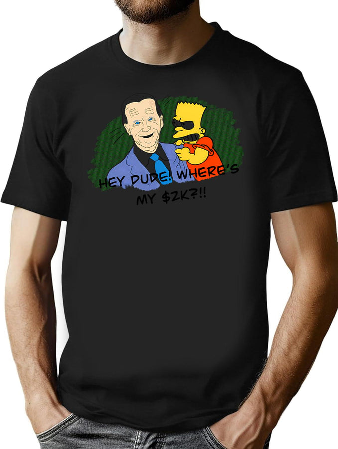 Wheres My Stimulus Bootleg Graphic T-Shirt - Black