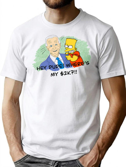 Wheres My Stimulus Bootleg Graphic T-Shirt - Black