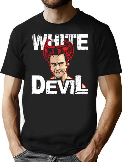 White Devil T-Shirt for Men & Women, T-Shirts Graphic Tee - Black