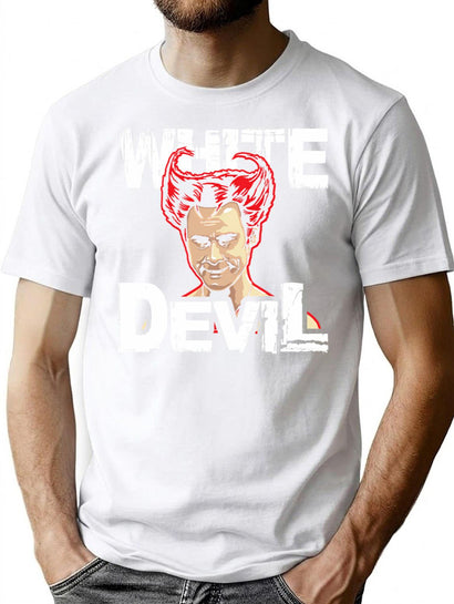 White Devil T-Shirt for Men & Women, T-Shirts Graphic Tee - Black
