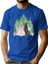 Wicked Castle Watercolor Art T-Shirt for Men & Women, T-Shirts Graphic Tee - Blue