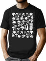 Wild Mushroom Art T-Shirt for Men & Women, T-Shirts Graphic Tee - Black