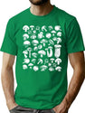 Wild Mushroom Art T-Shirt for Men & Women, T-Shirts Graphic Tee - Green