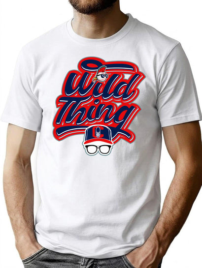 Wild Thing Script Type Lts T-Shirt for Men & Women, T-Shirts Graphic Tee - Black