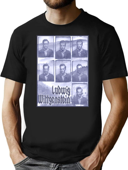 Wittgenstein Bootleg Digital Art Bootleg Graphic T-Shirt - Black