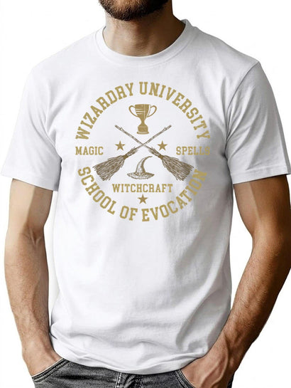 Wizardry University T-Shirt for Men & Women, T-Shirts Graphic Tee - Black
