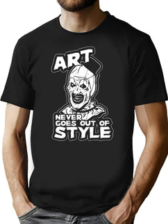 Women Men Cuan Horor Terrifier Film Halloween Retro Vintage T-Shirt for Men & Women, T-Shirts Graphic Tee - Black