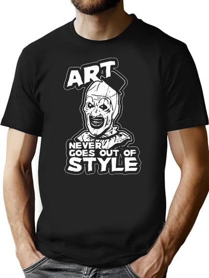 Women Men Cuan Horor Terrifier Film Halloween Retro Vintage T-Shirt for Men & Women, T-Shirts Graphic Tee - Black