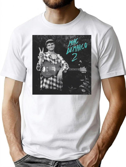 Women Men Mac Demarco Album Cover Retro Vintage T-Shirt for Men & Women, T-Shirts Graphic Tee - Black