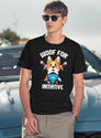 Woof For Initiative Funny Corgi Dog D20 Rpg Gamer Gift T-Shirt for Men & Women, T-Shirts Graphic Tee - Navy
