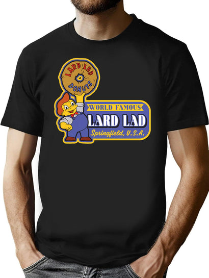 World Famous Lard Donuts T-Shirt for Men & Women, T-Shirts Graphic Tee - Black