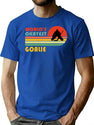 World'S Okayest Goalie Funny Vintage Soccer Ice Hockey Lacrosse Gift T-Shirt for Men & Women, T-Shirts Graphic Tee - Blue