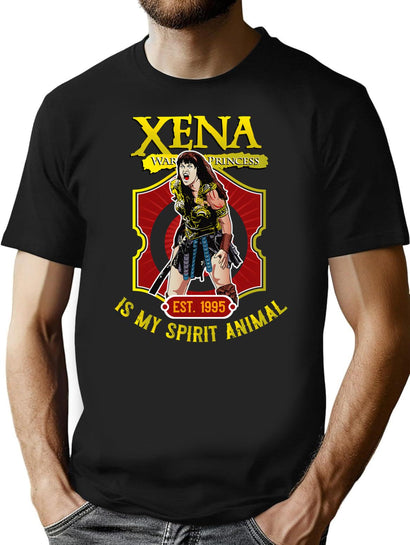 Xena Warrior Is My Spirit Animal T-Shirt for Men & Women, T-Shirts Graphic Tee - Black