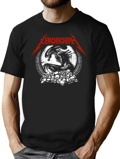 Xenomorph Alien Metal T-Shirt for Men & Women, T-Shirts Graphic Tee - Black