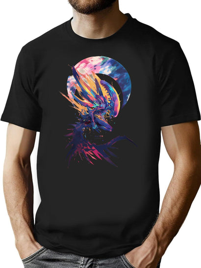 Xenomorph From Alien And Romulus T-Shirt for Men & Women, T-Shirts Graphic Tee - Black