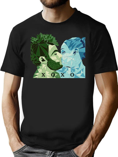 Xoxo Kiss Me And Hug Bootleg Graphic T-Shirt - Black