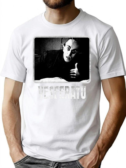 Yesferatu Funny Nosferatu Positive Goth Horror Lover Gift Meme Classic Premium Heavyweight Cotton T-Shirt - Black