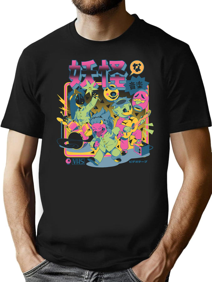 Ykai Band T-Shirt for Men & Women, T-Shirts Graphic Tee - Black
