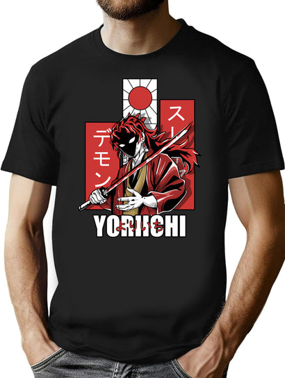Yoriichi Tsugikuni V1 - Tshirt T-Shirt for Men & Women, T-Shirts Graphic Tee - Black
