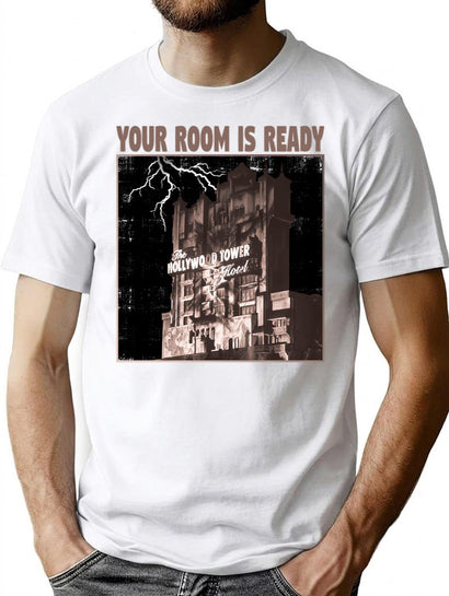 Your Room Is Ready - Hollywood Tower Hotel T-Shirt for Men & Women, T-Shirts Graphic Tee - Black