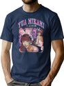 Yua Mikami Vintage 80S Bootleg Design Bootleg Graphic T-Shirt - Navy