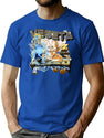 Z Records Vegeta Hip Hop Bootleg Bootleg Graphic T-Shirt - Blue