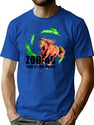 Zodiac Horse Bootleg Graphic T-Shirt - Blue