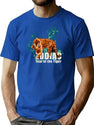 Zodiac Tiger Bootleg Graphic T-Shirt - Blue