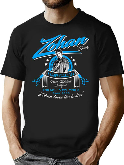 Zohan Hair Salon T-Shirt for Men & Women, T-Shirts Graphic Tee - Black