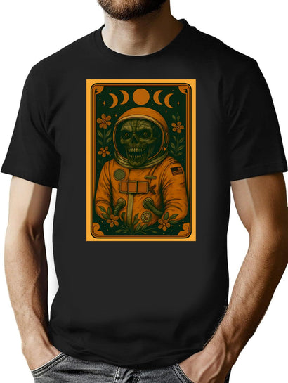 Zombie Astronaut - Vintage Undead Astronaut T-Shirt for Men & Women, T-Shirts Graphic Tee - Black