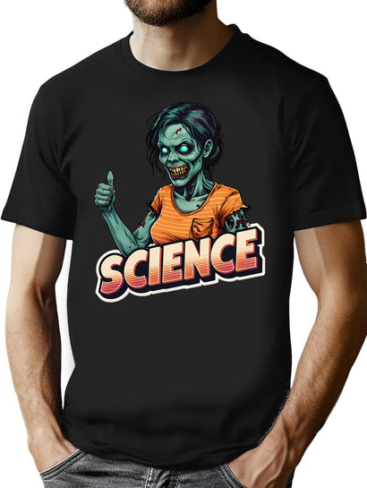 Zombie Woman - Science T-Shirt for Men & Women, T-Shirts Graphic Tee - Black