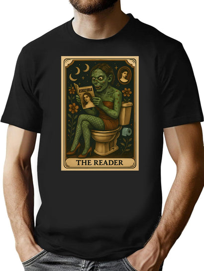 Zombie Woman - The Reader T-Shirt for Men & Women, T-Shirts Graphic Tee - Black