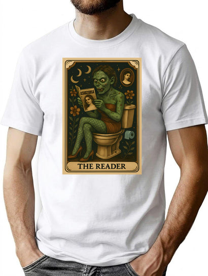 Zombie Woman - The Reader T-Shirt for Men & Women, T-Shirts Graphic Tee - Black